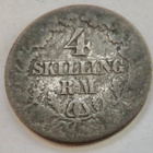 Tanska 4 skilling RM 1856 Hopeaa - pikkukuva 1