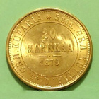 Suomi 20 mk 1879 kulta raha. (MA) - pikkukuva 1