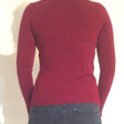 Zara Knit tummanpunainen neule M - pikkukuva 4