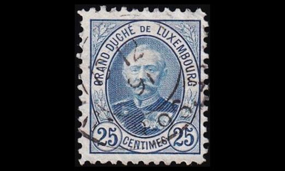 Luxemburg 60A o Suurherttua Adolf 25 C (11½) (1891)