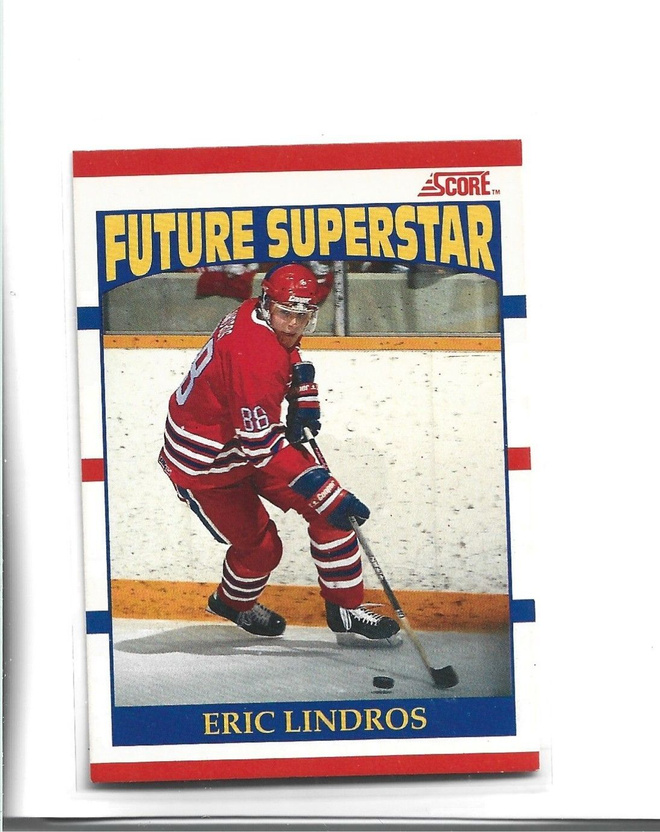 ERIC LINDROS ROOKIE - 1990-91 SCORE - FUTURE SUPERSTAR #440