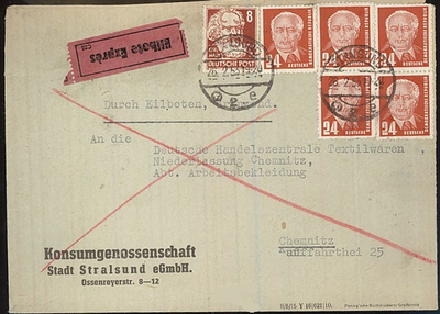 DDR Mi 329 ym pikakirje - signeerattu