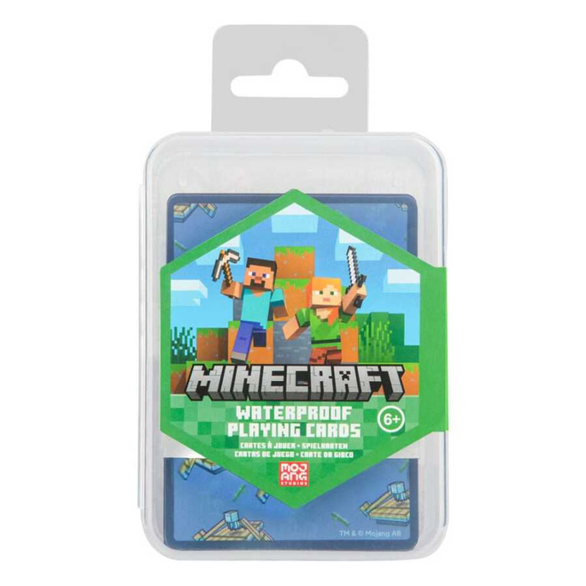 MINECRAFT WATERPROOF PLAYING CARDS	(42 313)	pelikortit