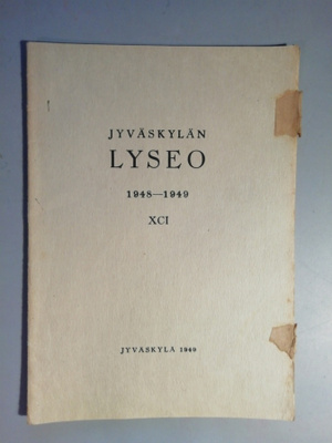 Jyväskylän lyseon vuosikertomus 1948-1949