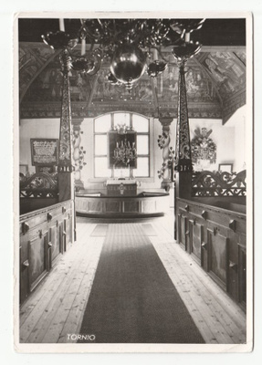 Postikortti: Sisäkuva Tornion kirkosta