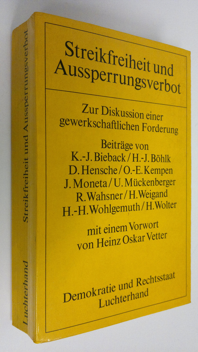 Streikfreiheit und Aussperrungsverbot : Zur Diskussion ei...
