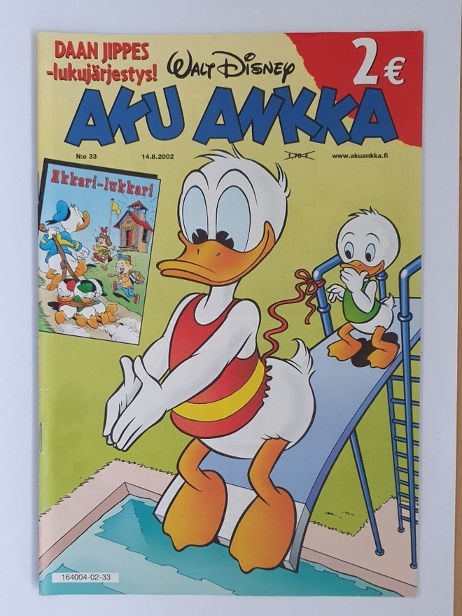 Aku Ankka # 33 / 2002 – Daan Jippes -lukujärjestys