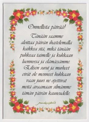 Marleena Ansio: Onnellista päivää!
