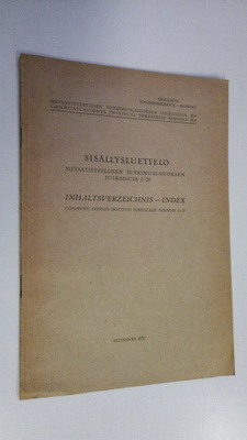 Sisällysluettelo - metsätieteellisen tutkimuslaitoksen ju...
