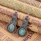 + 314 .. Tiibetin Hopea Crystal Retro Jewelry .. Korvakorut - pikkukuva 4