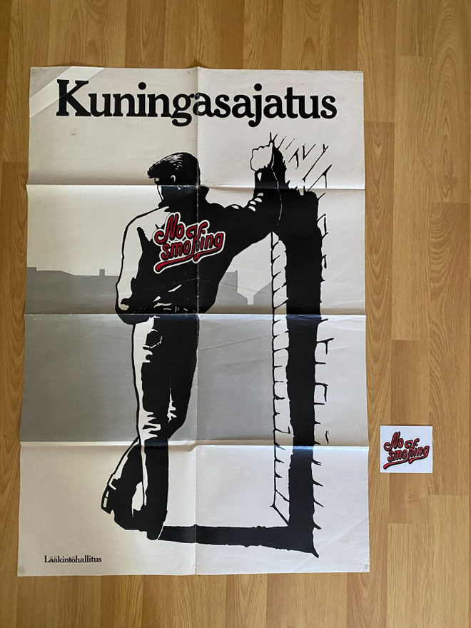 Kuningasajatus No smoKing juliste ja tarra