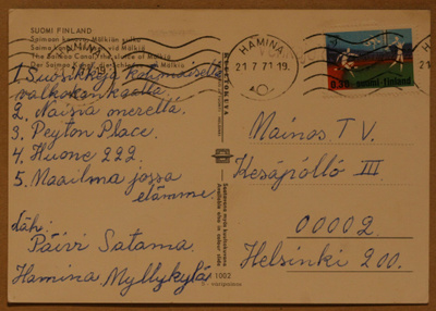 # 23196 # Saimaan kanava kortti Pp Vehkajoki + Hamina > H:ki