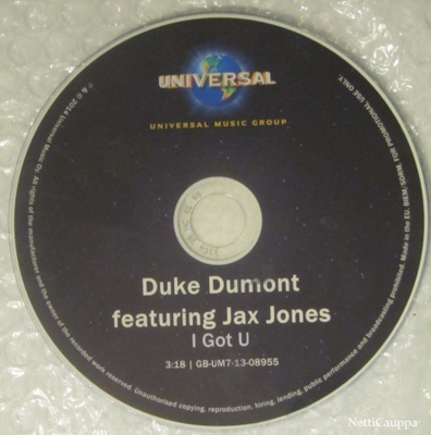 Duke Dumont Feat.  Jax Jones • I Got U PROMO CDr-Single