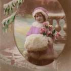 LAPSI / Luminen kuusi, tyttö kädet muhvissa. 1910-l. - pikkukuva 1