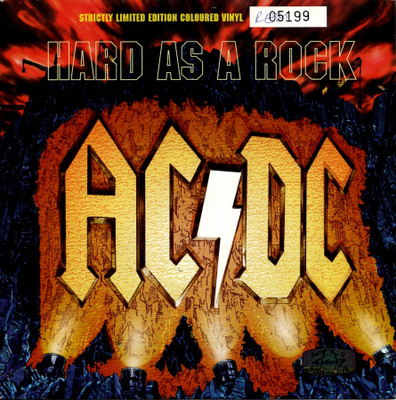 AC/DC: Hard As A Rock / Caught With Your Pants D  7" kannet