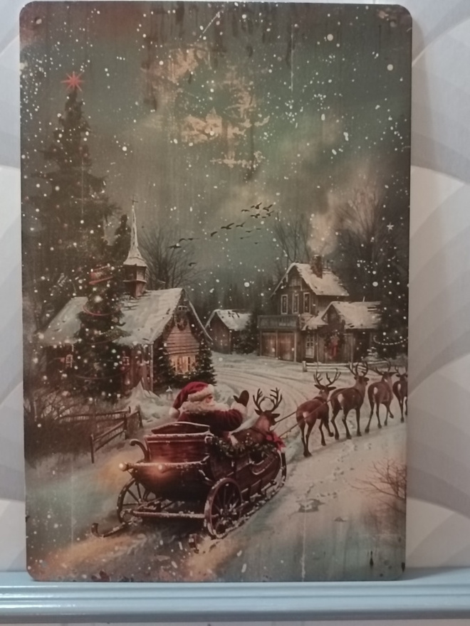 Joulupukki matkaan jo käy ... taulu