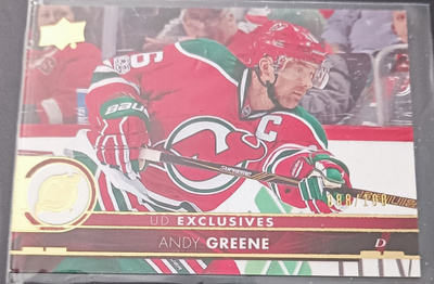 2017-18 Upper Deck Exclusives #119 Andy Greene /100
