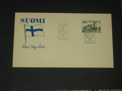 FDC M-54 125mk Turun linna EL ja -kuori  4/5-61