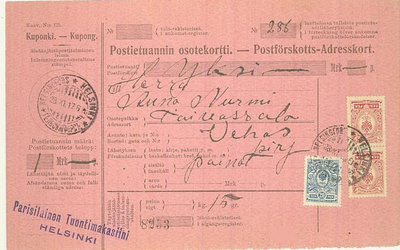 1911 20p ym postiennakkopainotuote