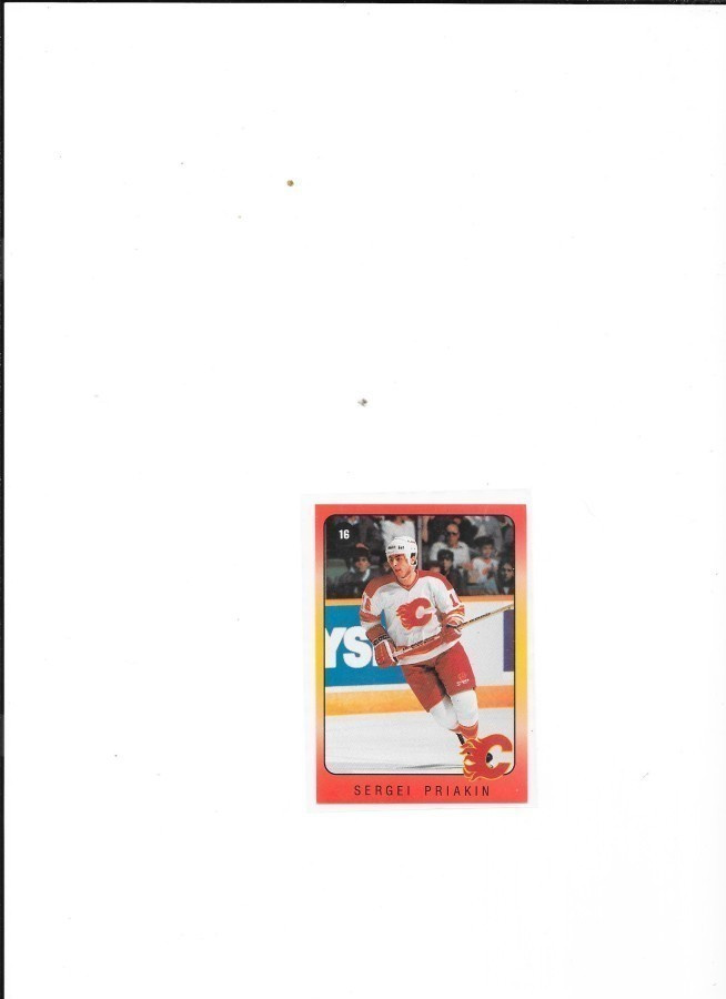 1990-91 Calgary Flames IGA #16 Sergei Priakhin ex- Espoo