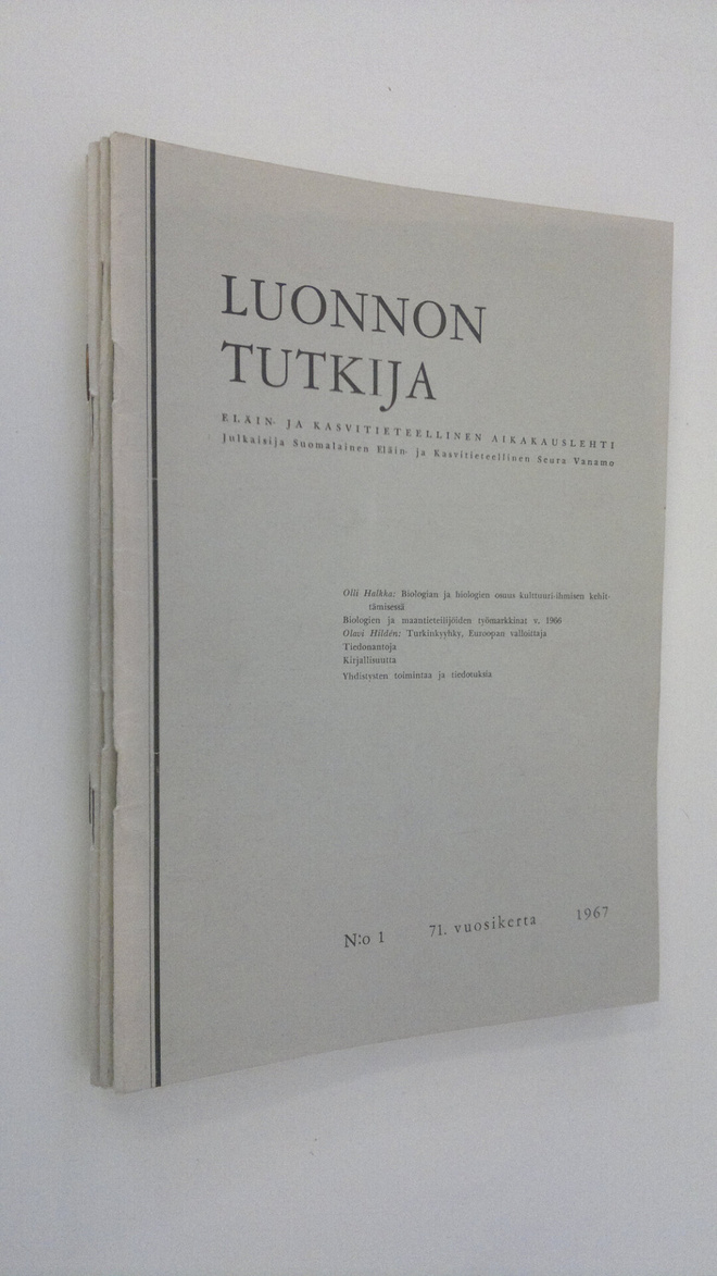 Luonnon tutkija vuosikerta 1967
