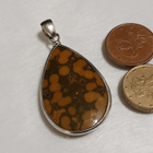 Ocean Jasper kivi ISO Hopea riipus Ag 925 - pikkukuva 3