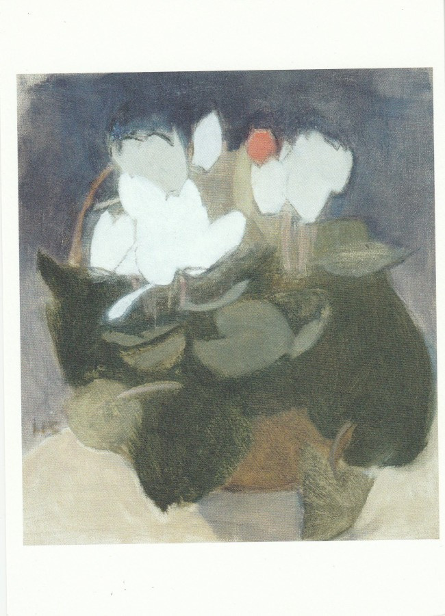 Postikortti, HELENE SCHJERFBECK, Syklaami maljakossa.
