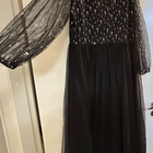 SHEIN Curve black sequin tulle maxi dress 0X /Black sequin t - pikkukuva 2