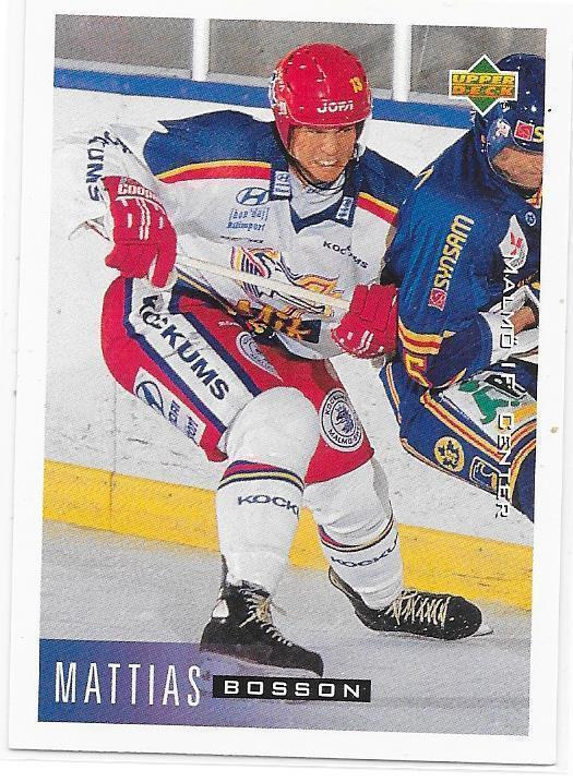 1995-96 SWE Upper Deck #142 Mattias Bosson Malmö Pelicans