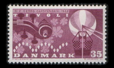 Tanska 407x ** Tivoli X-paperi (1962)