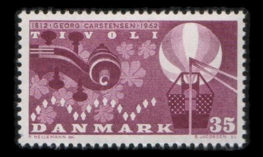 Tanska 407x ** Tivoli X-paperi (1962)
