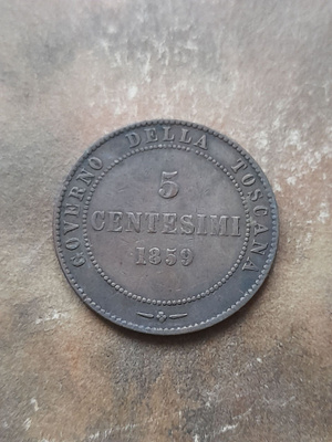 Italia 5 centesimi TOSCANA 1859