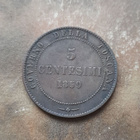 Italia 5 centesimi TOSCANA 1859 - pikkukuva 1
