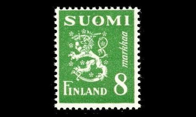 378 ** Leijona 8 mk vihreä (1950)