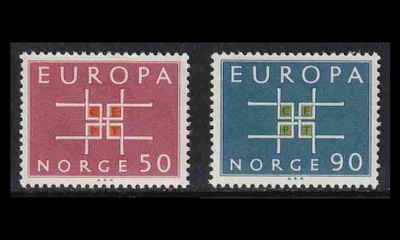 Norja 498-9 ** Europa (1963)