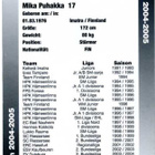 Mika Puhakka 04-05 Duisburg Foxes Team Issue Postcard - pikkukuva 2