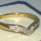 14 k kultainen timanttisormus 0,10 ct, koko 17,2, GHK, 585 - pikkukuva 5