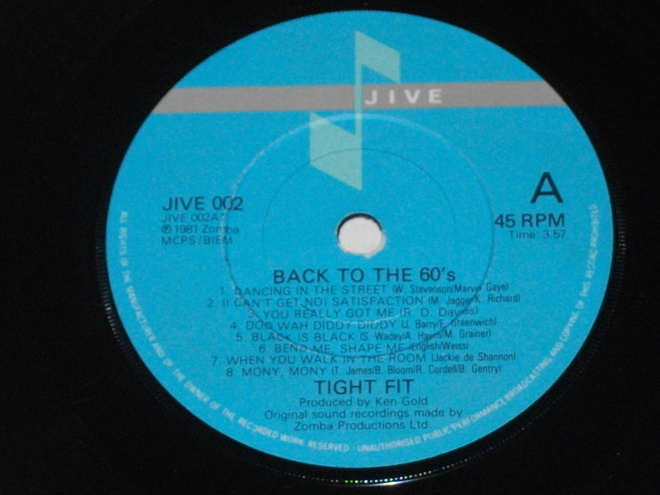 7" TIGHT FIT - Back To The 60's - single 1981 beat rock EX