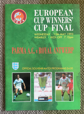 EUROPEAN CUP WINNERS' CUP FINAL 1993 OFFICIAL PROGRAMME