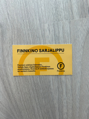 Finnkino sarjalippu, voimassa 8.12.2026 asti