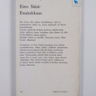 Eino Säisä : Ensirakkaus ja muita novelleja : novelleja - pikkukuva 2