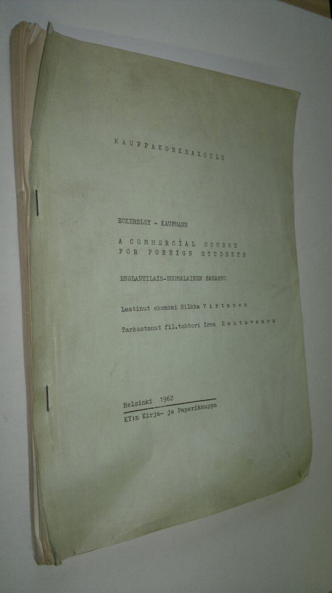 Hilkka Virtanen : A commercial course for foreign student...