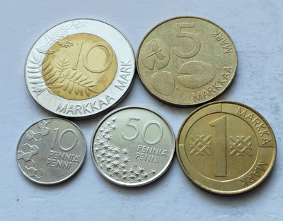 10 p - 10 mk, v. 1996, circ+unc