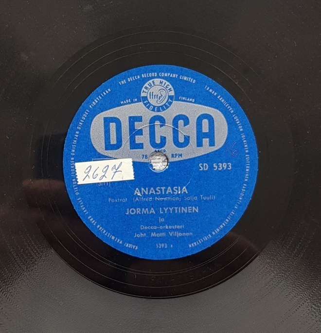 Savikiekko 1957 - Jorma Lyytinen - Decca SD 5393