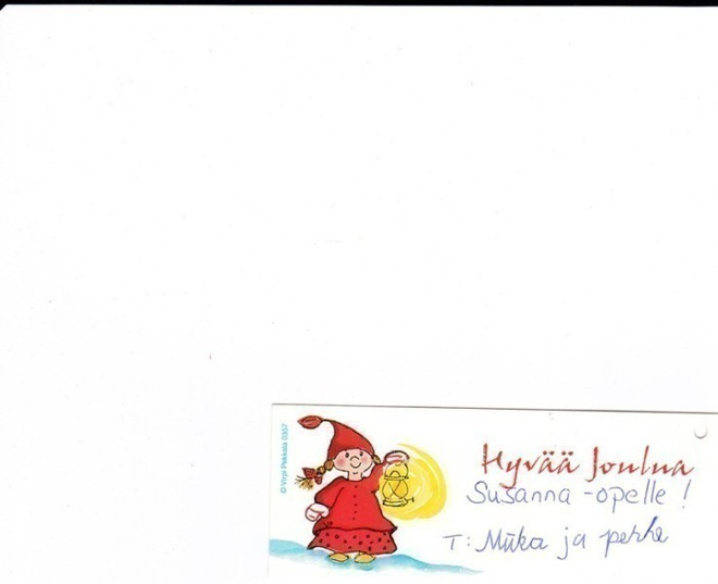 VIRPI PEKKALA 0357 TONTTU LYHTY KÄDESSÄ