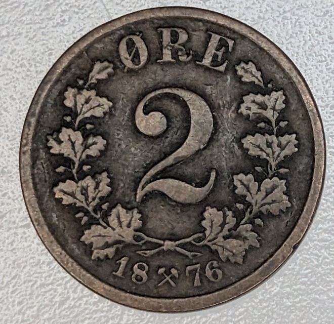 Norja 2 Öre 1876