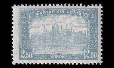 Unkari 355 ** Parlamenttitalo 2.50 Kr (1921)
