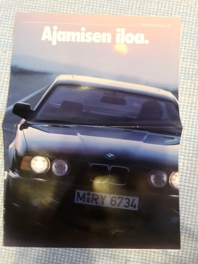 BMW mallisto -esite, 1988