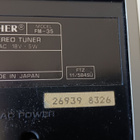 Fisher FM-35 vintage  viritin, radio - pikkukuva 4