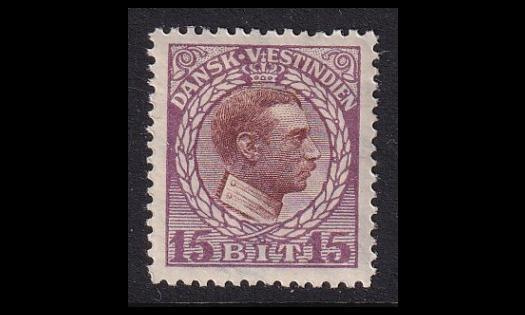 Tanskan Länsi-Intia 51 * Christian X 15 bit (1915)